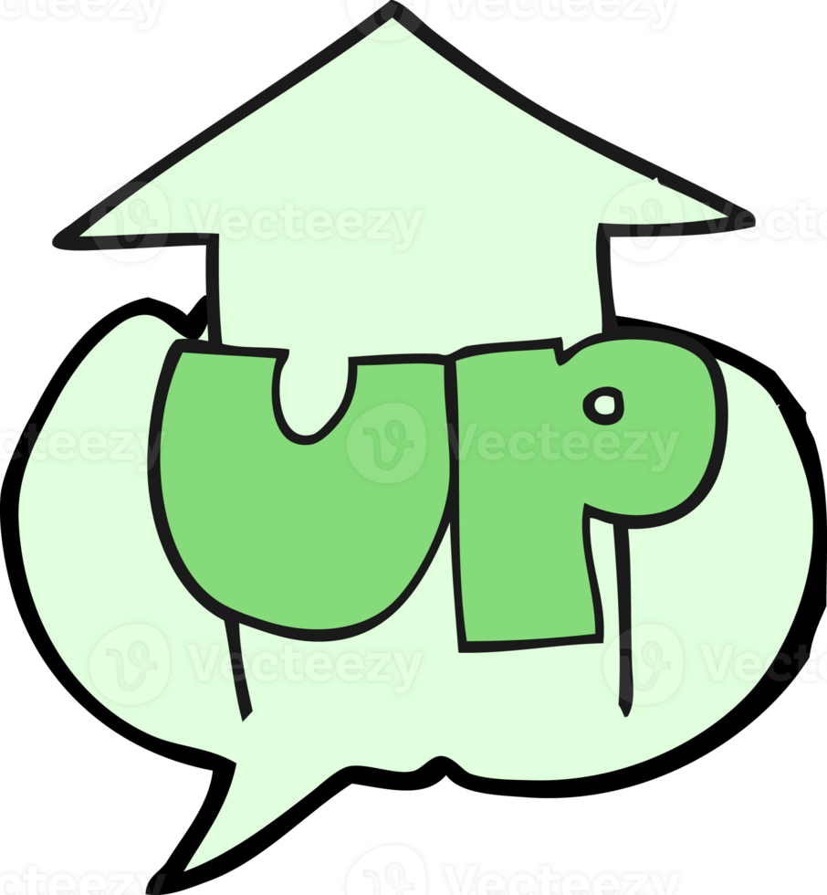 hand drawn speech bubble cartoon up symbol png