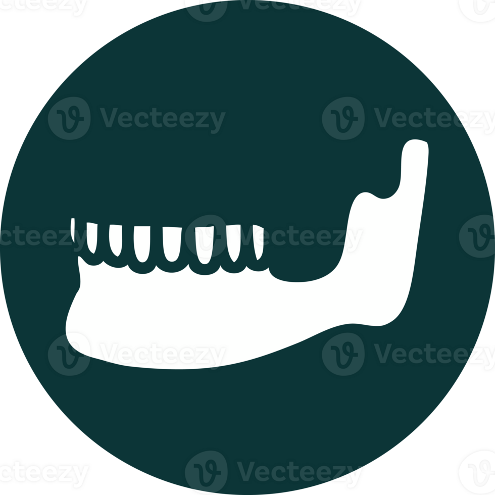 iconic tattoo style image of a skeleton jaw png