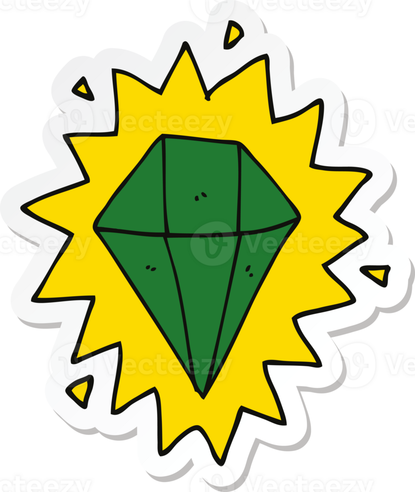 sticker of a cartoon diamond png