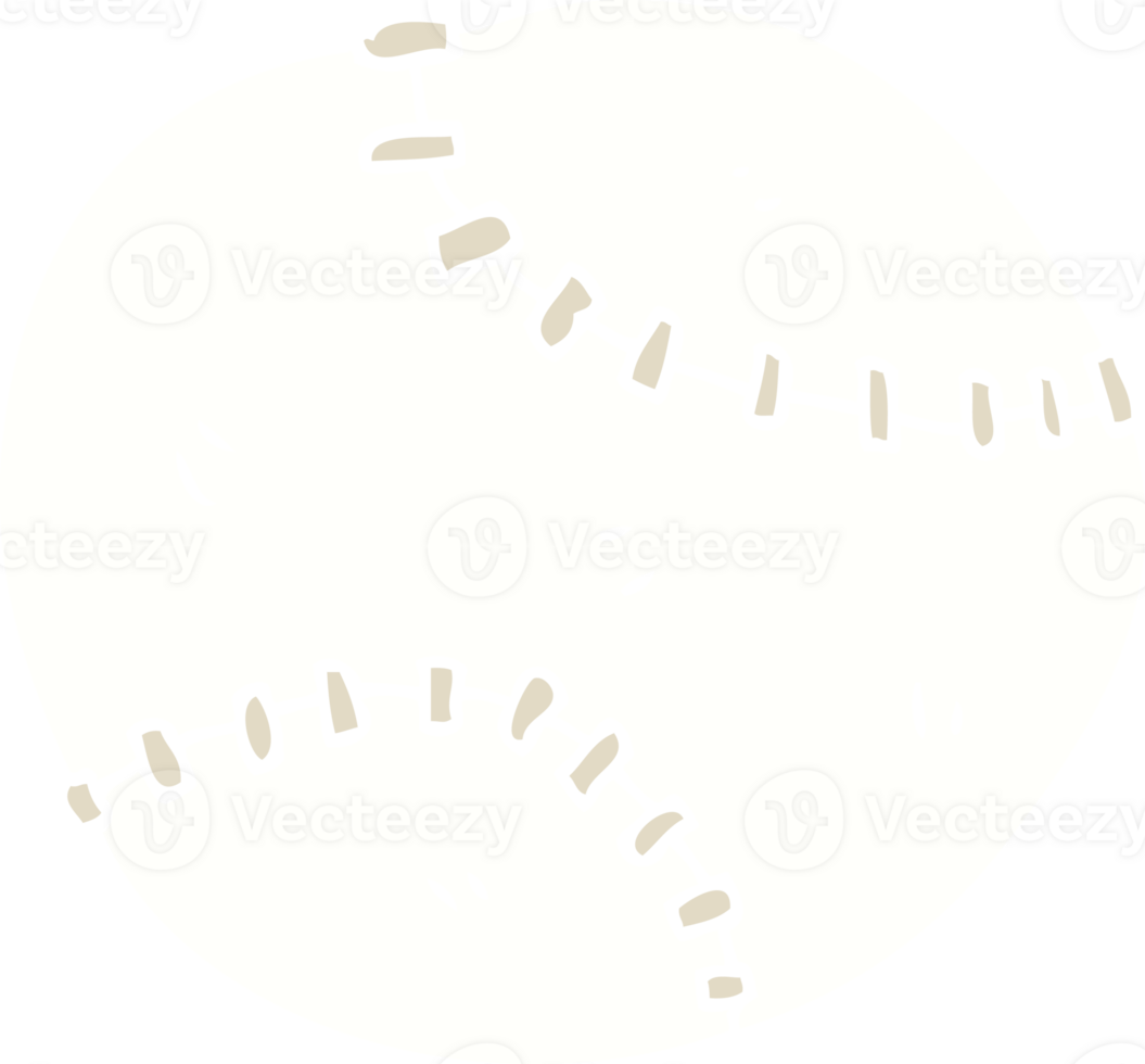 flat color illustration of sports ball png