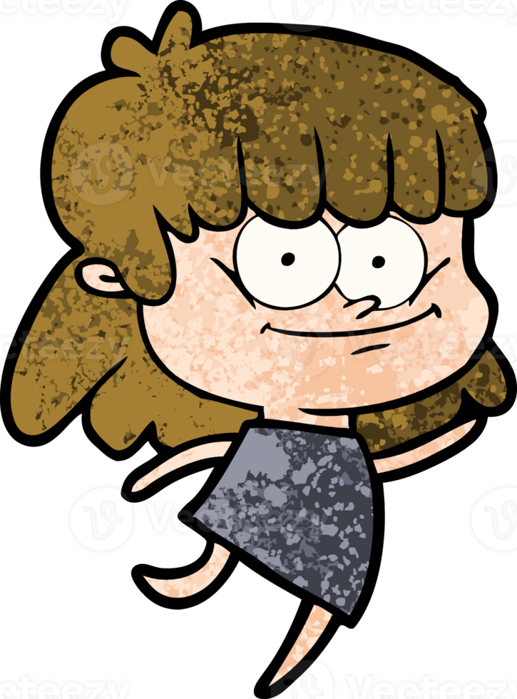 cartoon girl smiling png