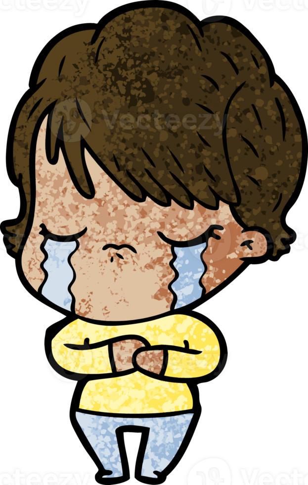 cartoon woman crying png