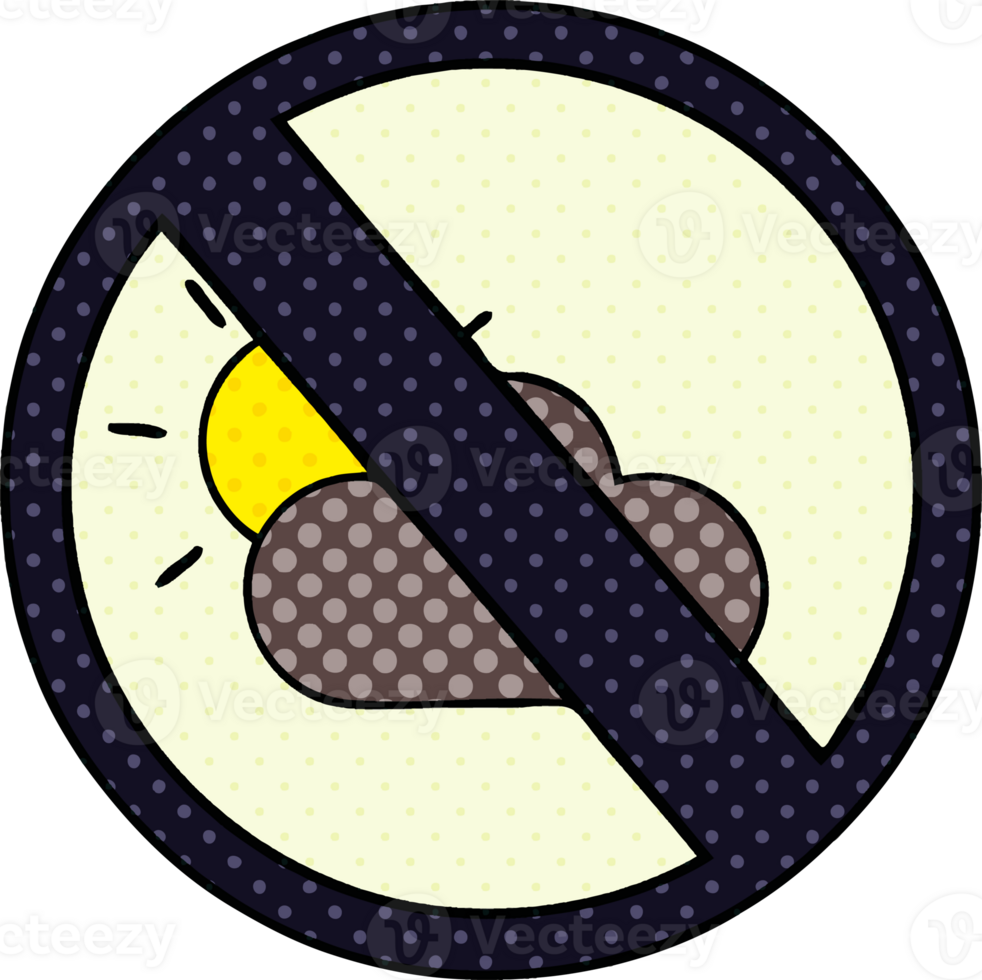 comic book style cartoon of a weather warning sign png