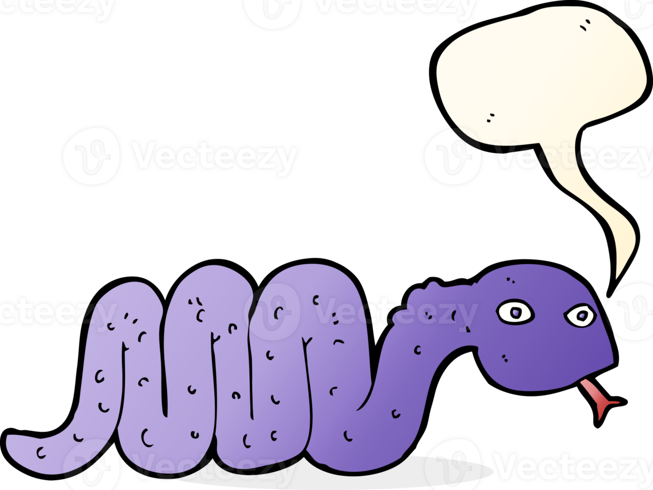 funny cartoon snake with speech bubble png