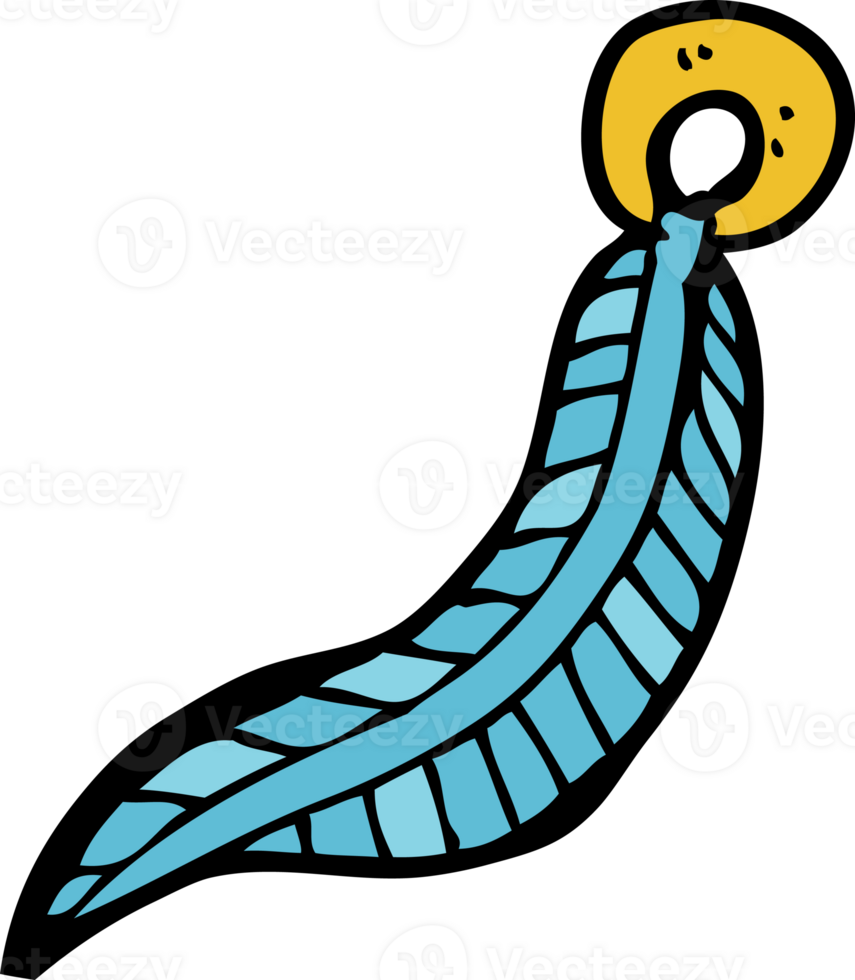cartoon feather keyring png