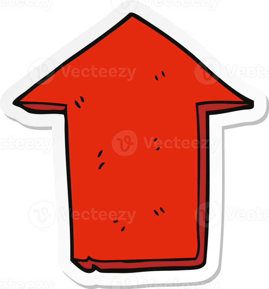 sticker of a cartoon pointing arrow png