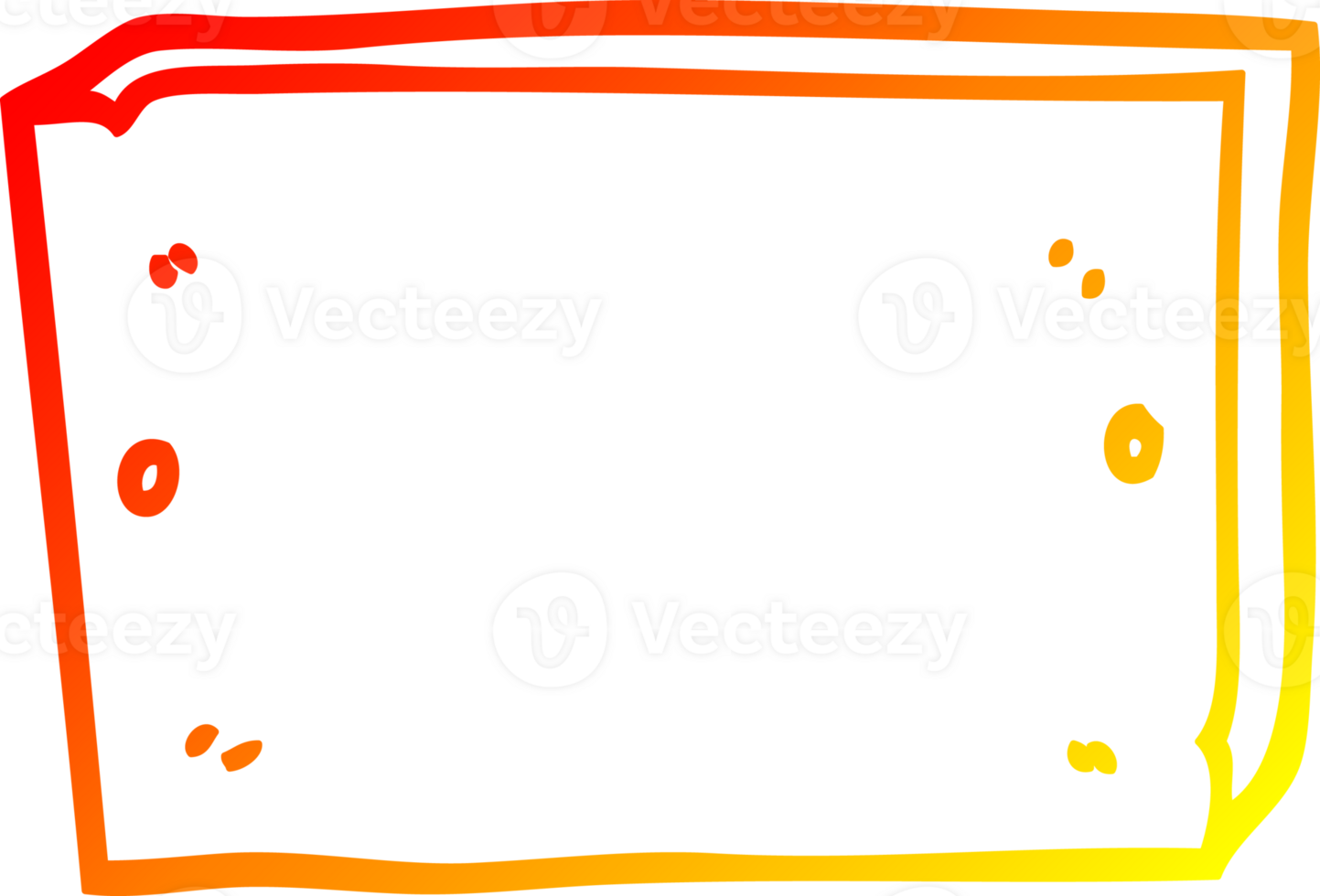 warm gradient line drawing of a cartoon sign png