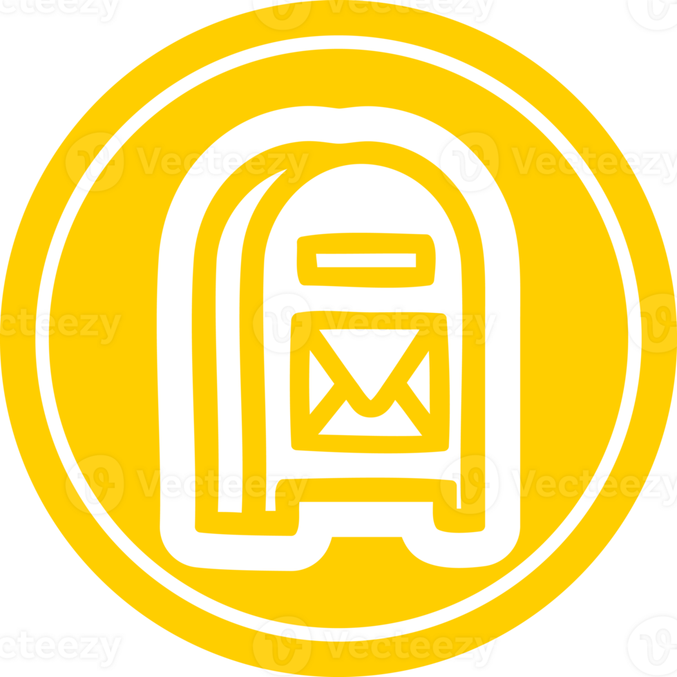 mail box circular icon symbol png