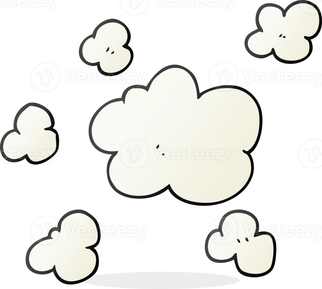 hand drawn cartoon steam clouds png