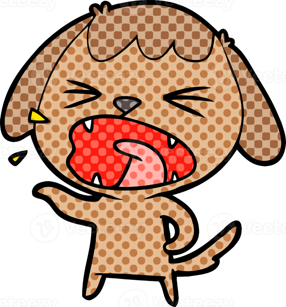 cute cartoon dog barking png
