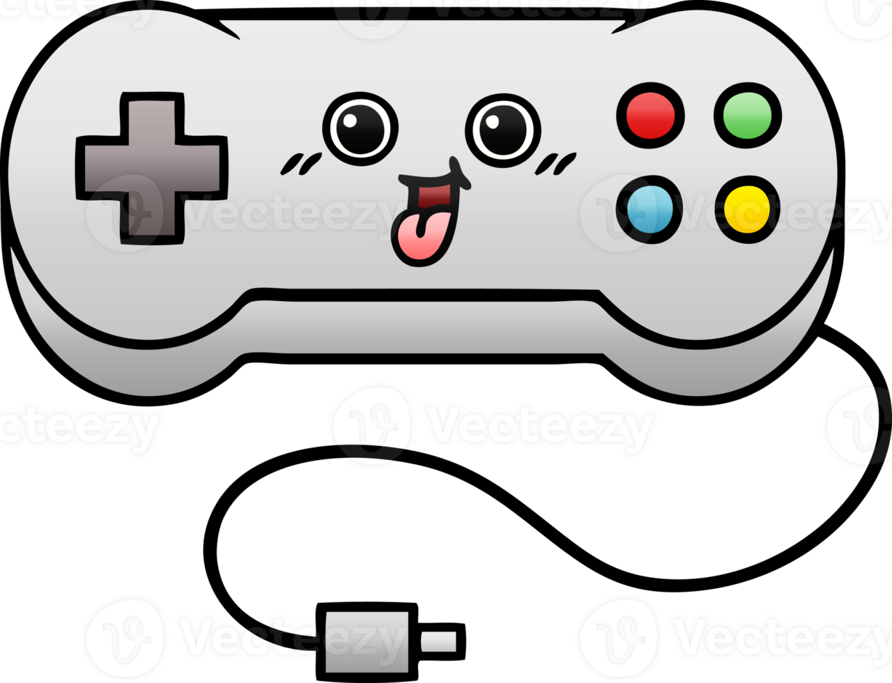 gradient shaded cartoon of a game controller png
