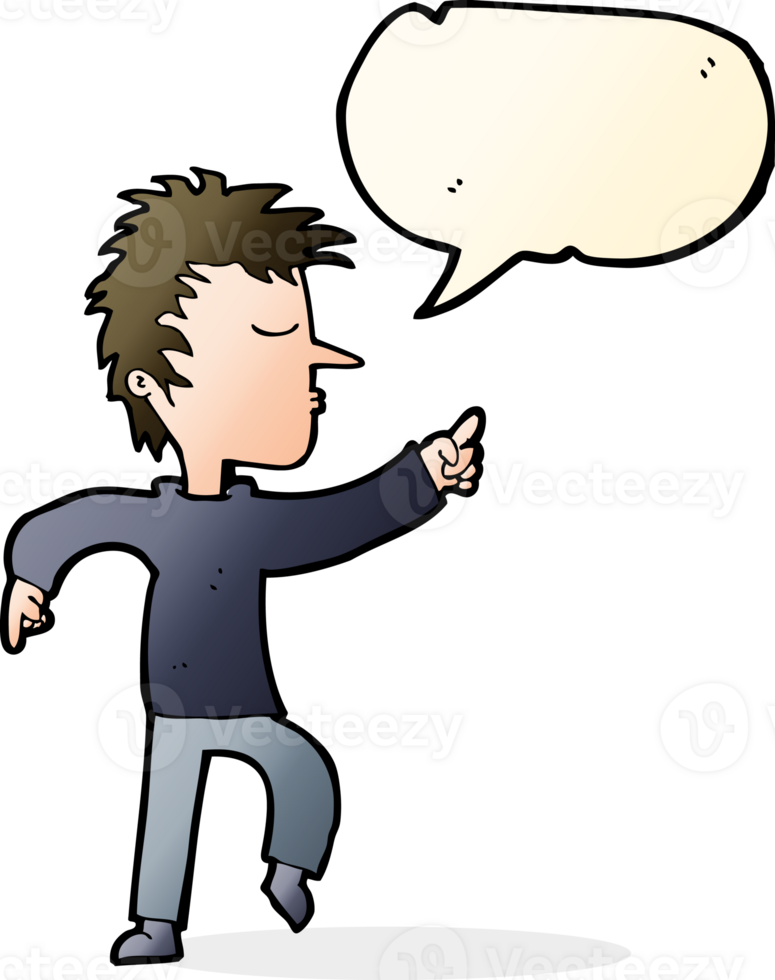 cartoon man pointing with speech bubble png
