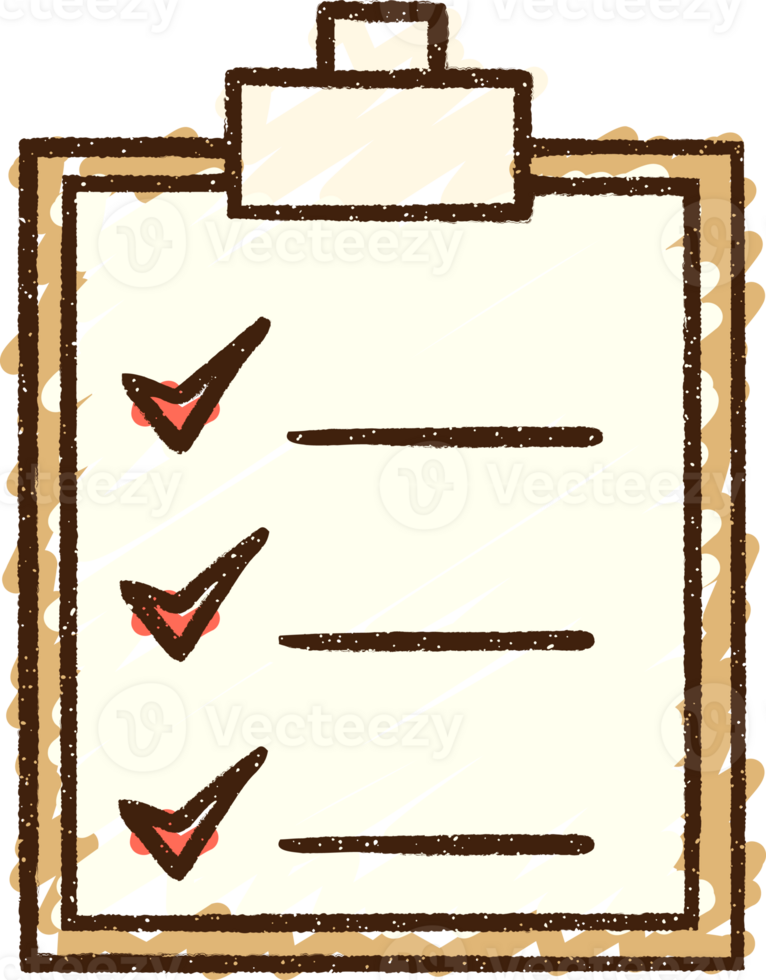 Tick List Chalk Drawing png