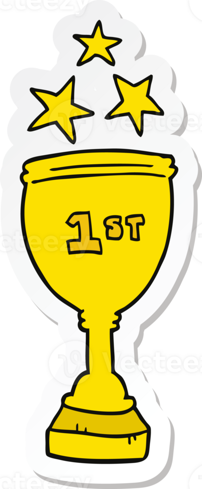 sticker of a cartoon sports trophy png