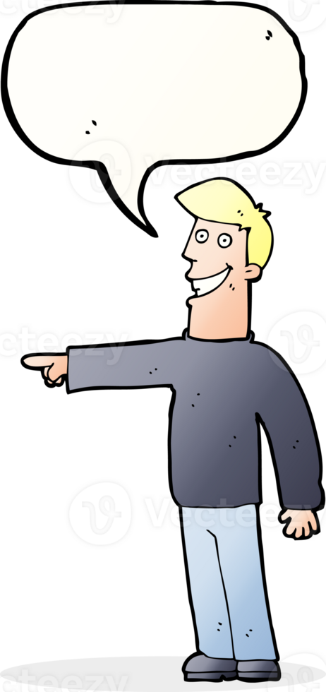 cartoon pointing man with speech bubble png