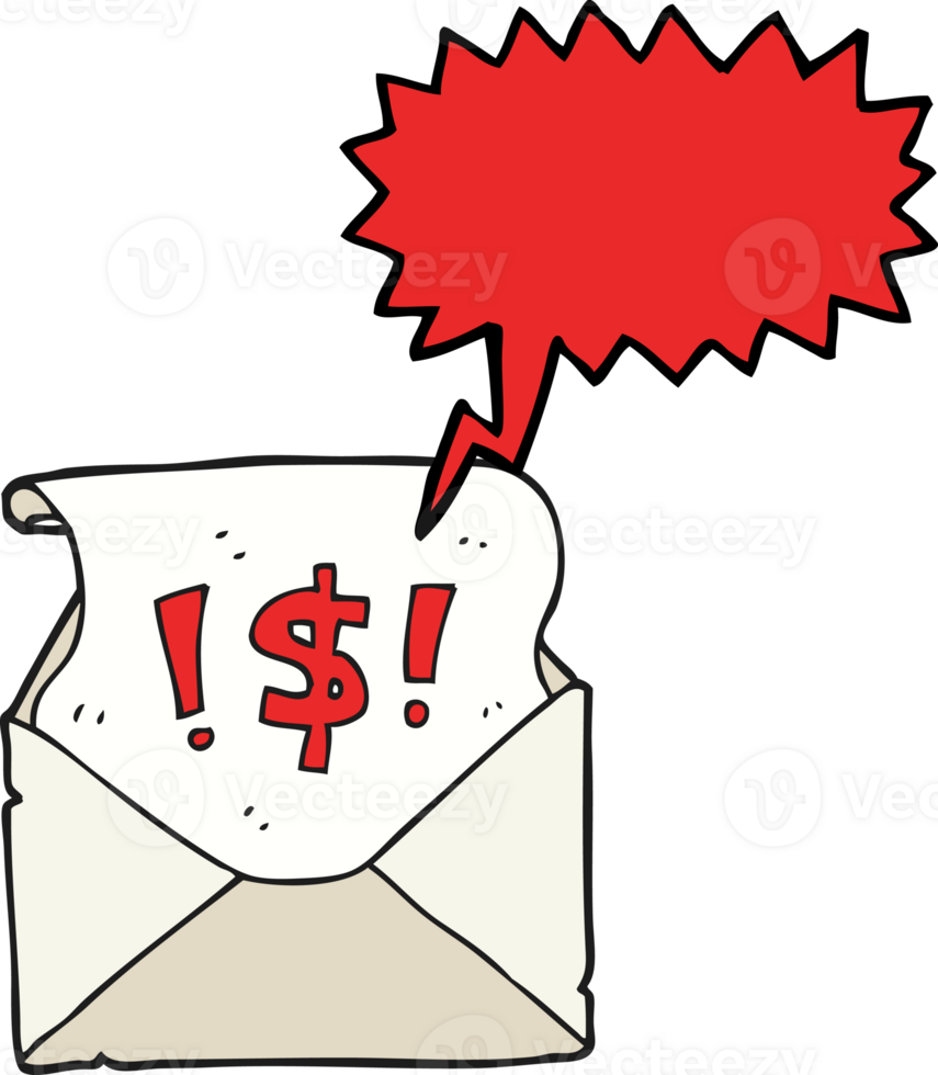 hand drawn speech bubble cartoon abusive letter png