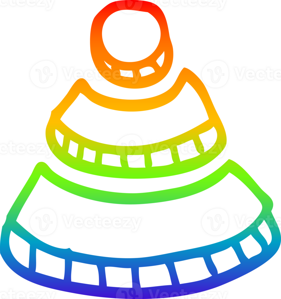 rainbow gradient line drawing of a cartoon wi fi png