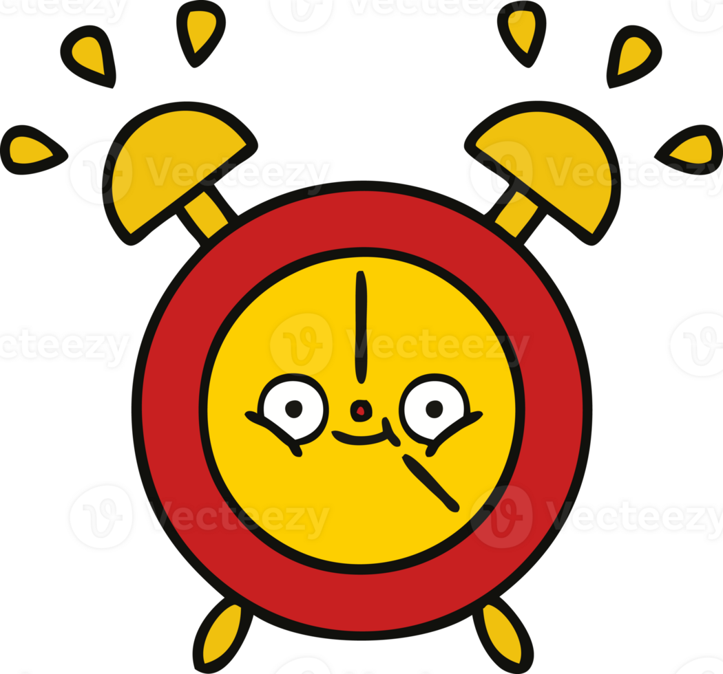 cute cartoon of a alarm clock png