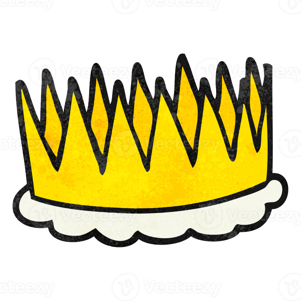 hand textured cartoon crown png