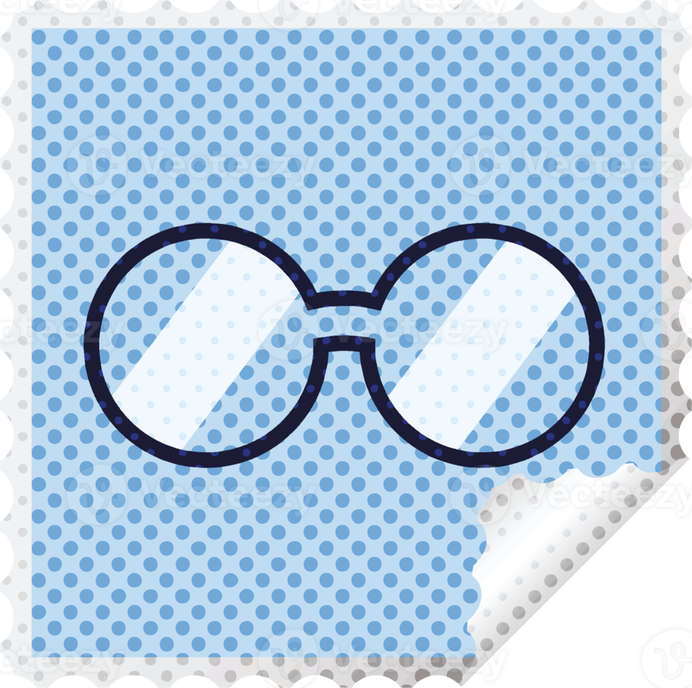 spectacles graphic square sticker stamp png