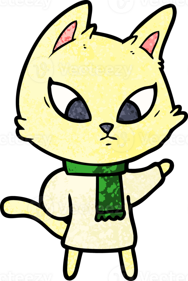 confused cartoon cat png