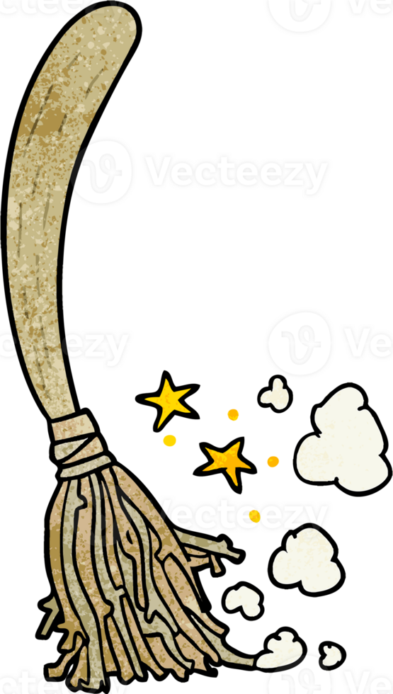 cartoon halloween witches broom png