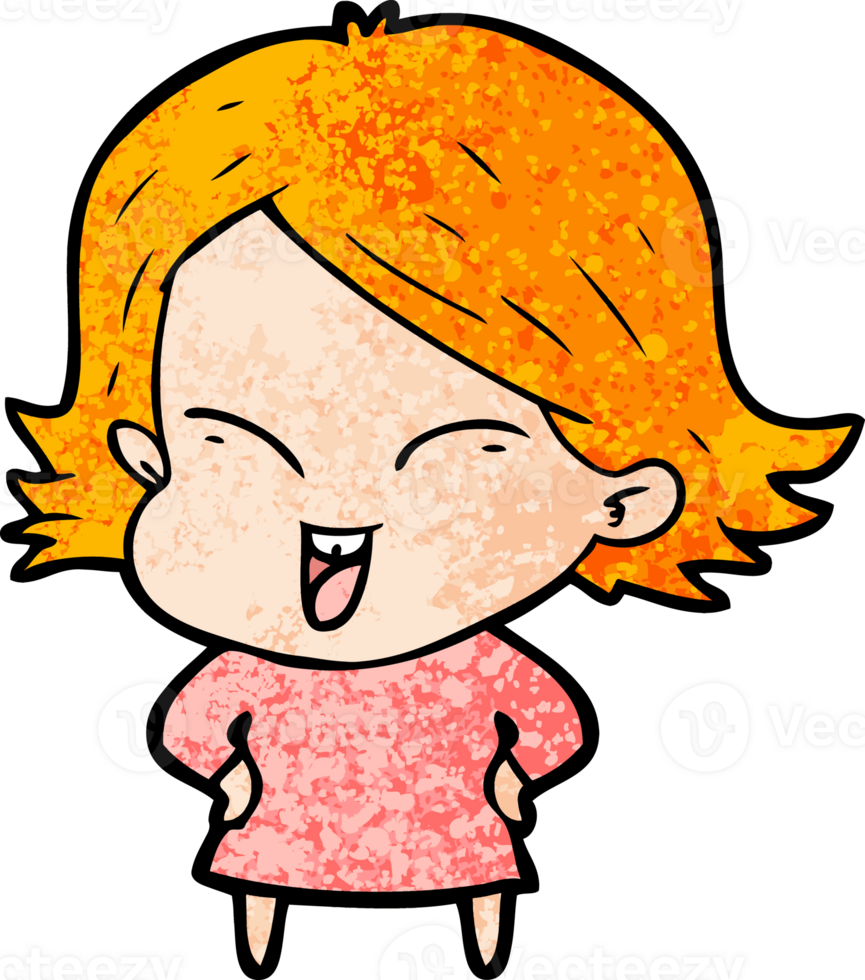 happy cartoon girl png