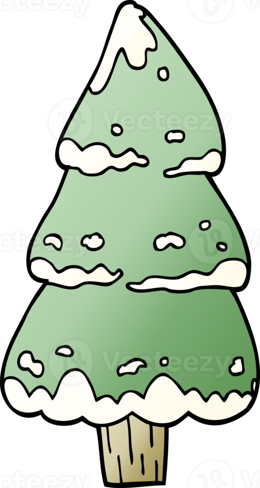 cartoon doodle pine trees png