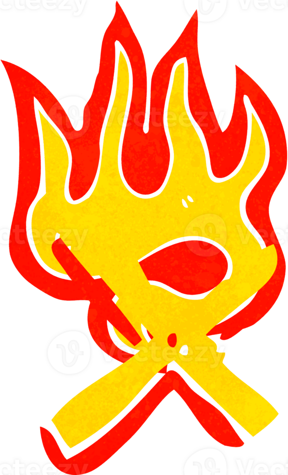 cartoon flaming letter png