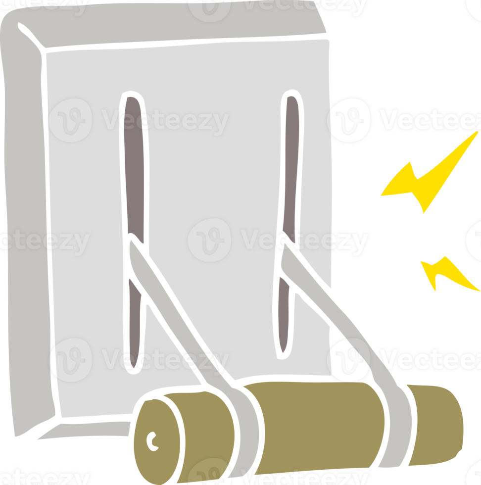 flat color illustration of electrical switch png