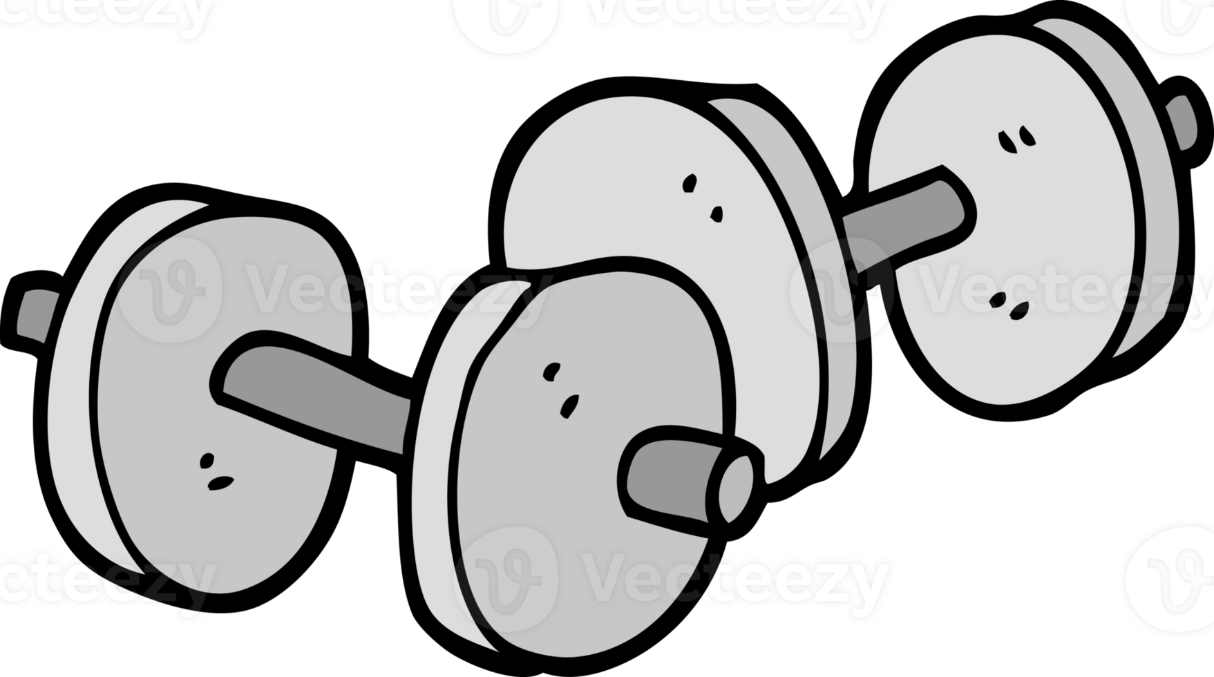 hand drawn doodle style cartoon pair of dumbbells png
