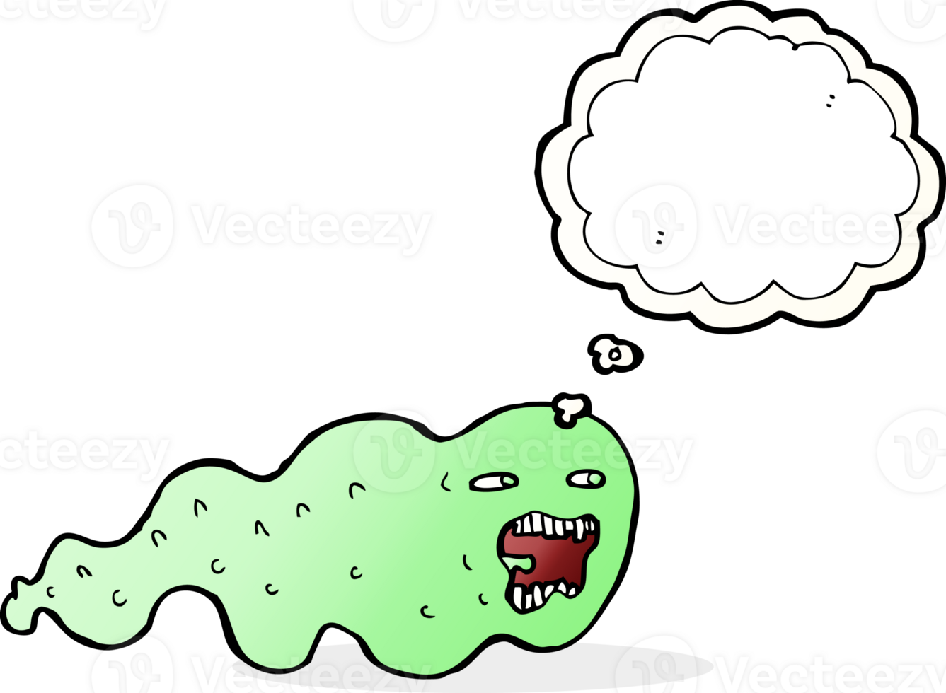cartoon ghost with thought bubble png