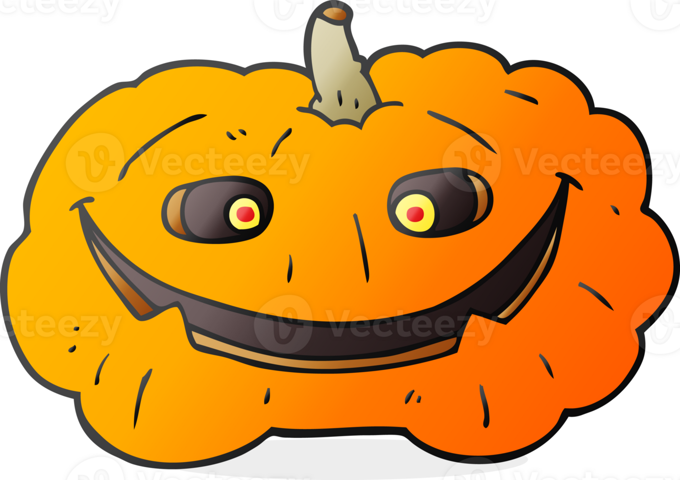 hand drawn cartoon pumpkin png