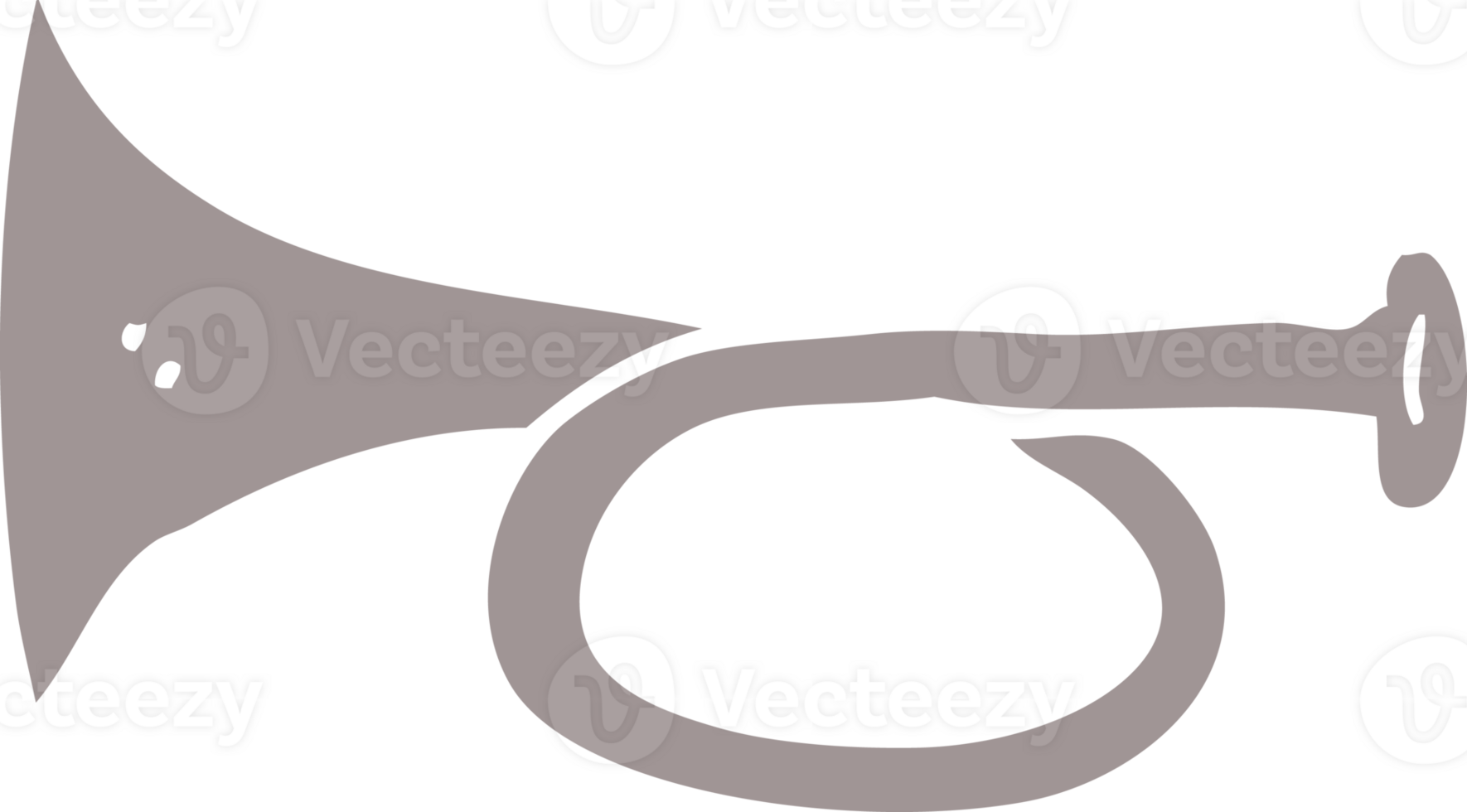 cartoon doodle metal trumpet png
