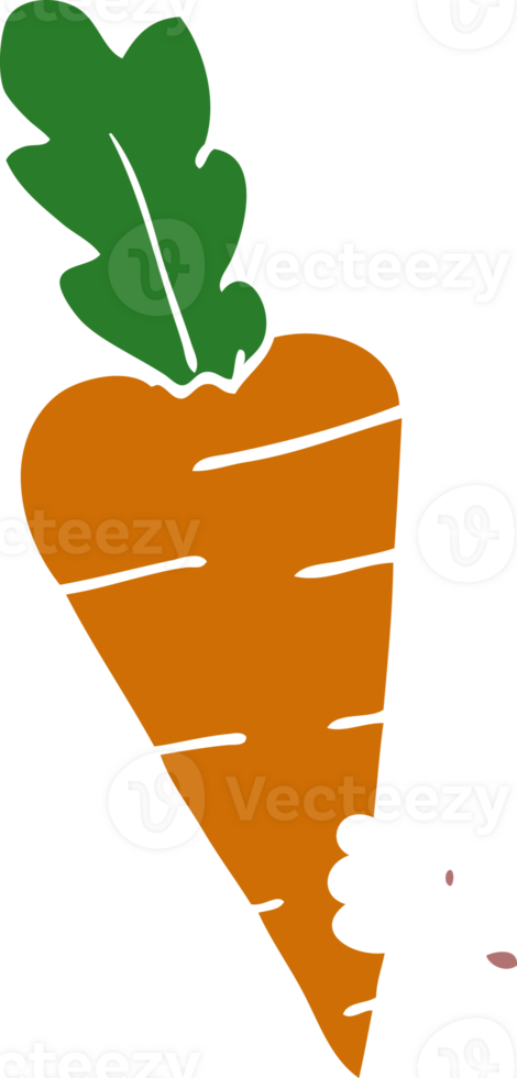 cartoon doodle carrot with bite marks png