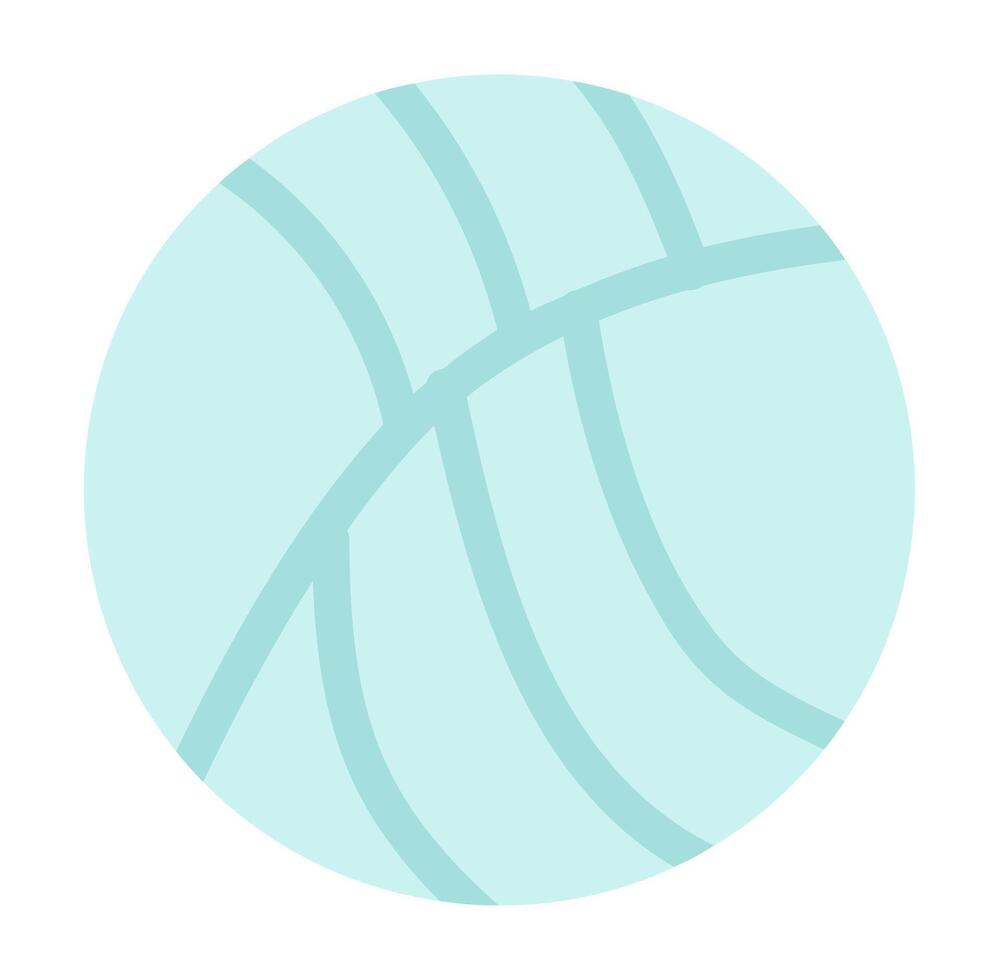 Volleyball leather ball in flat design. Accessory for playing sport game. illustration isolated. vector