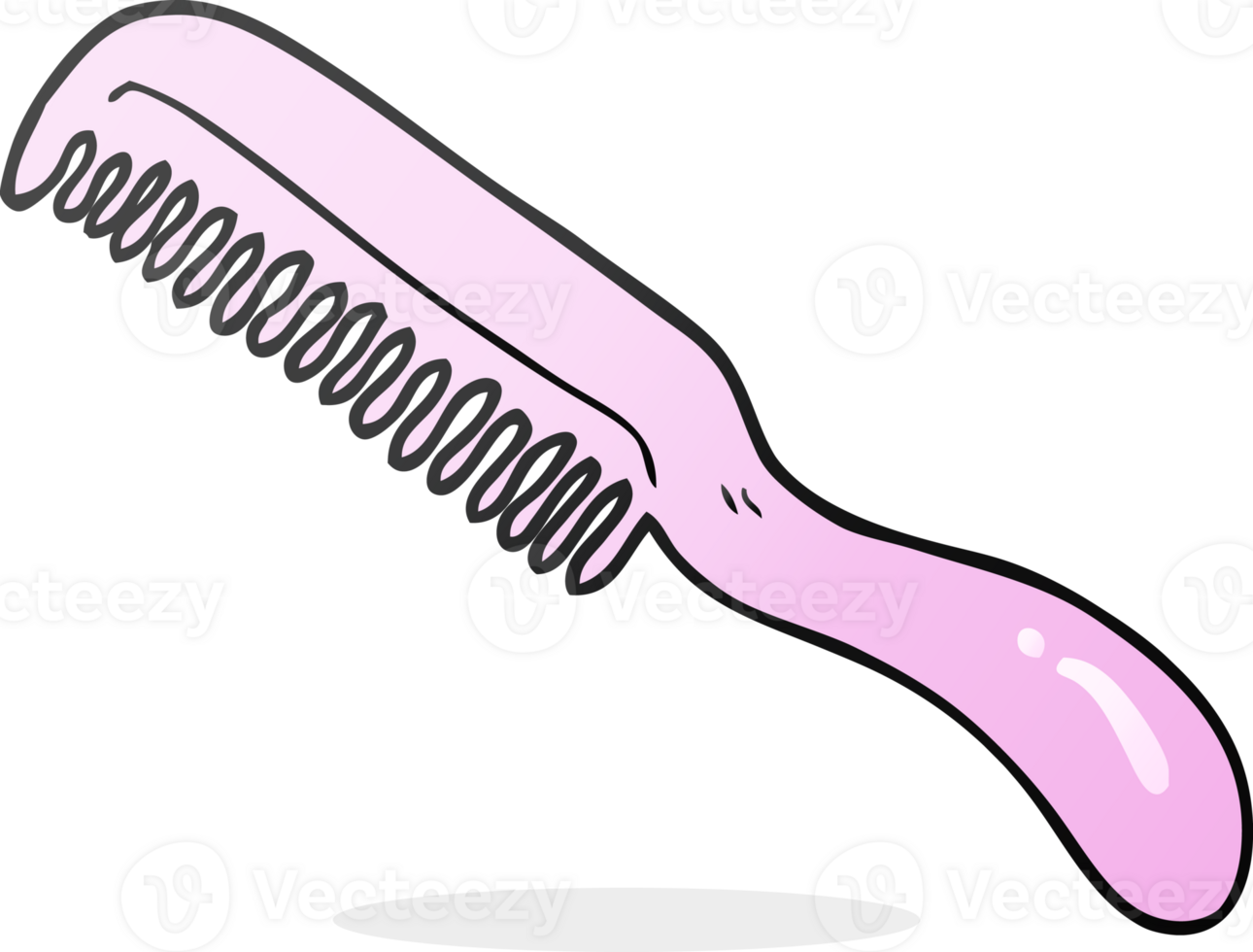 hand drawn cartoon comb png