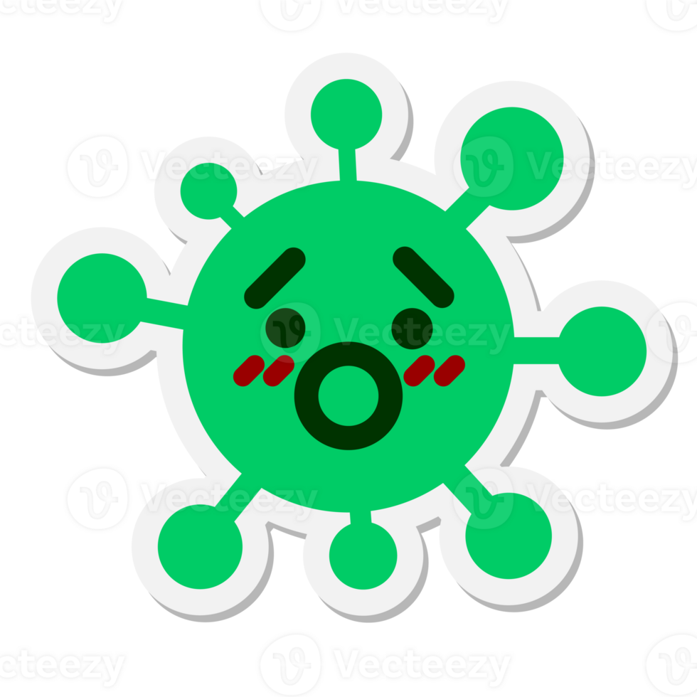 shocked virus sticker png