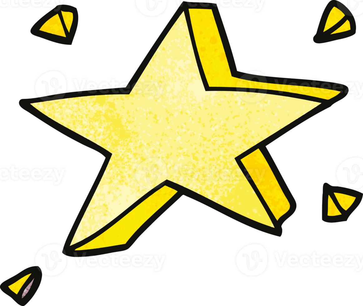 cartoon doodle yellow stars png