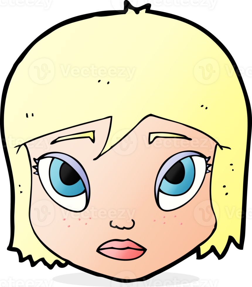 cartoon female face png