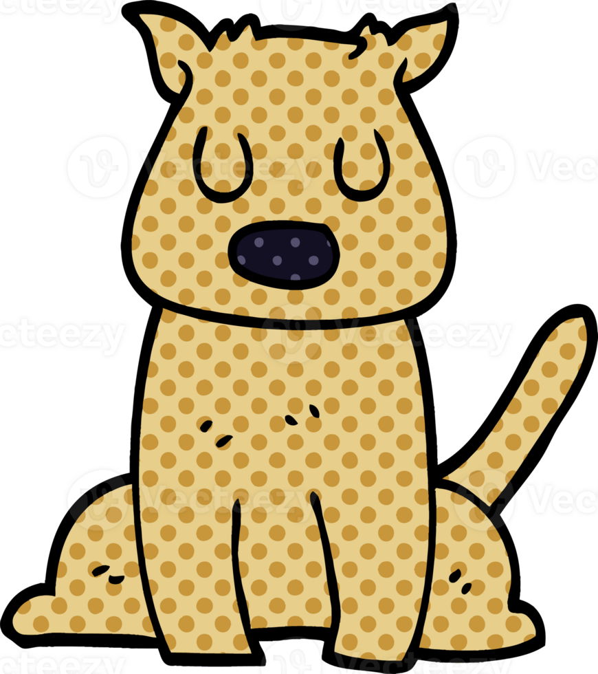 cartoon doodle calm dog png