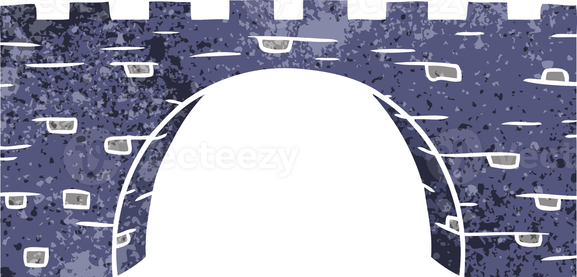 hand drawn retro cartoon doodle of a stone bridge png
