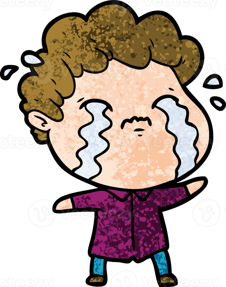 cartoon man crying png