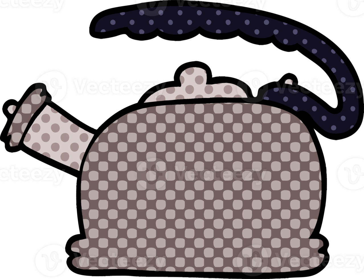 cartoon doodle whistling kettle png