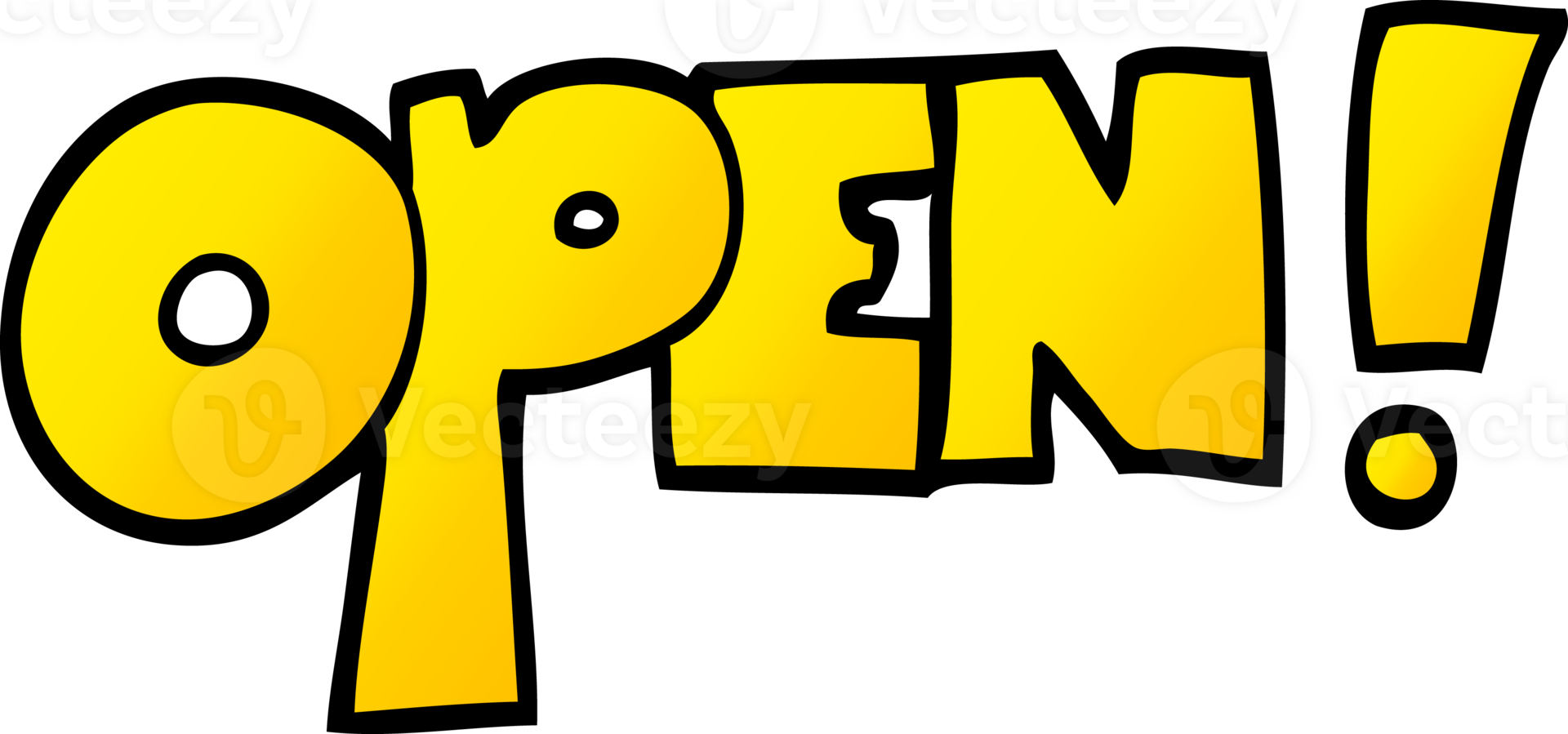 vector gradient illustration cartoon open sign png