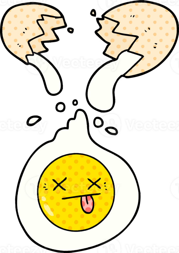 cartoon cracked egg png