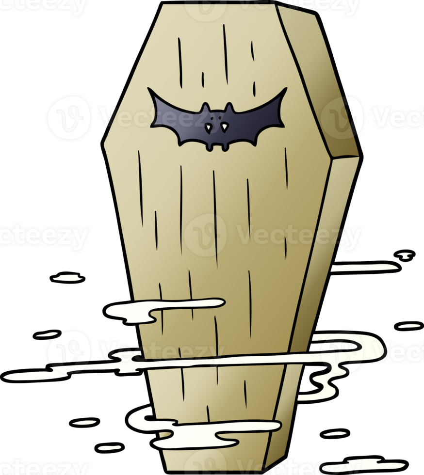 cartoon spooky coffin png