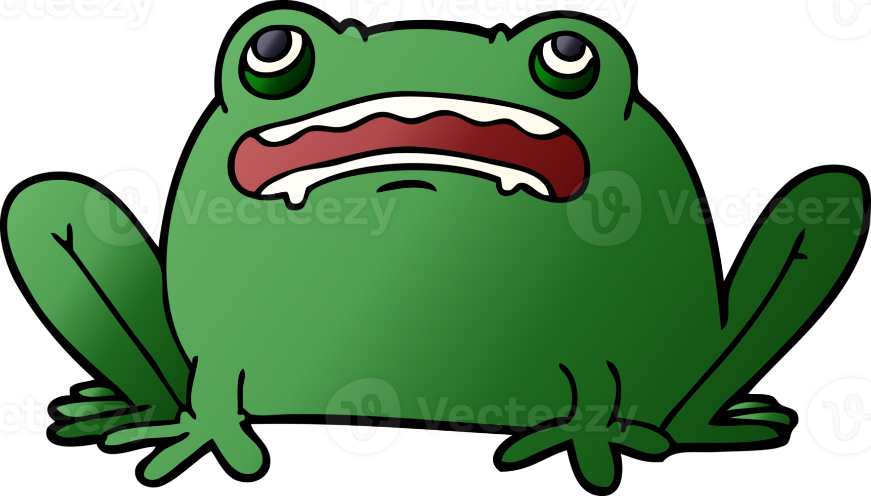 cartoon doodle frog png
