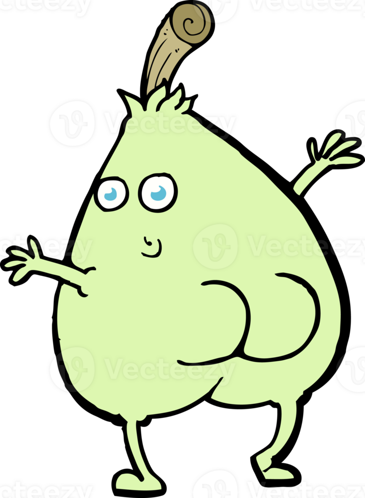 a nice pear cartoon png