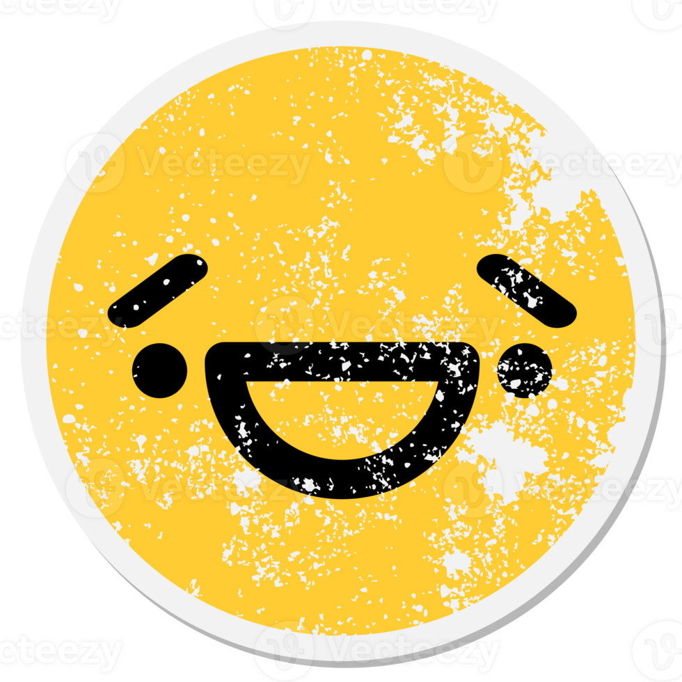 happy surprised face circular sticker png